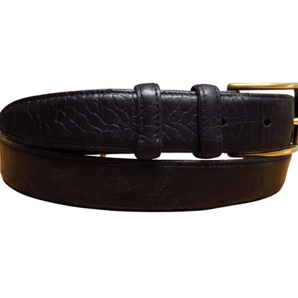 Vintage Made in USA Tropical Croc Black Leather Crocodile Print - Picture 4 of 7